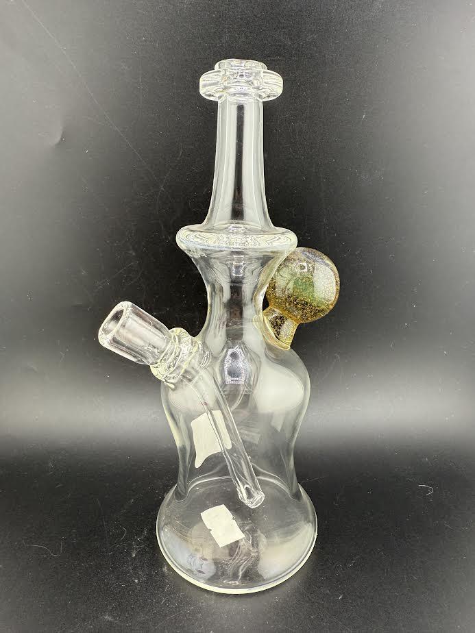 Pugsley Glass Clear Rig Colored Marble Attachment 10mm 45°