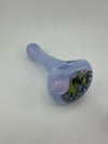 Mop Head Glass Dry Pipe - Luster w/ Wig Wag Cap and Opal Attachment