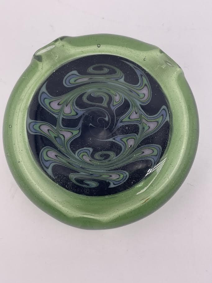 HighGrade Glass Pendant - Hollow Disc w/ Wig Wag