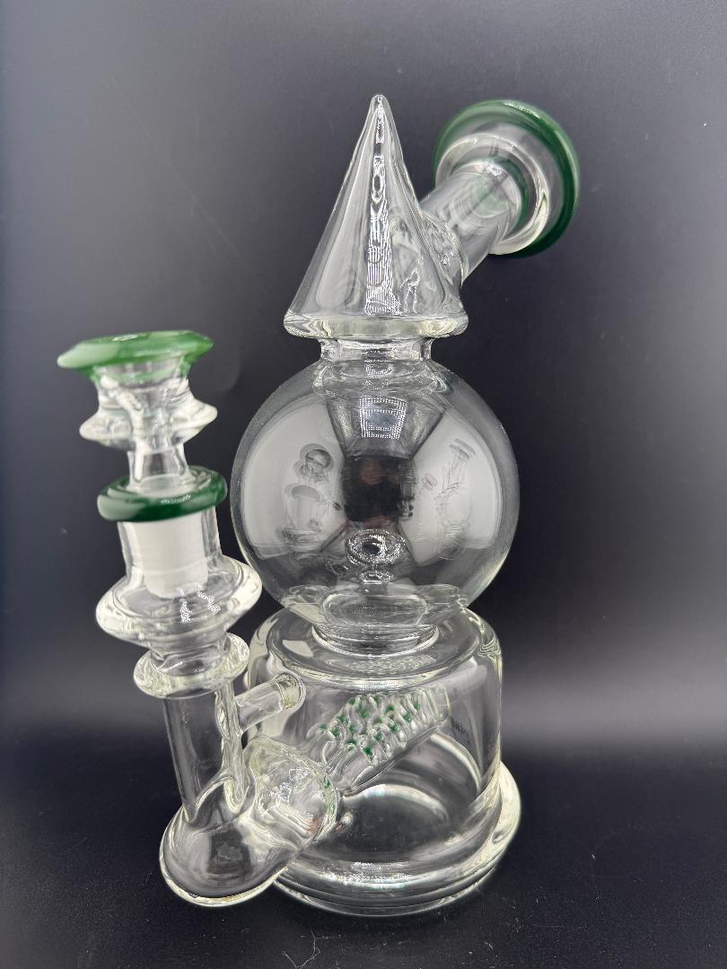 HWY Glass 9" Inline Bulb 14mm 90°