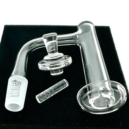 AFM Milky Way Quartz Dab Banger Set with tower spinner banger and spaceship cap for optimal dabbing performance.
