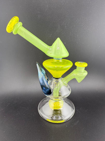 Mank Glass Multi Colored Horn Banger Hanger 10mm 90°