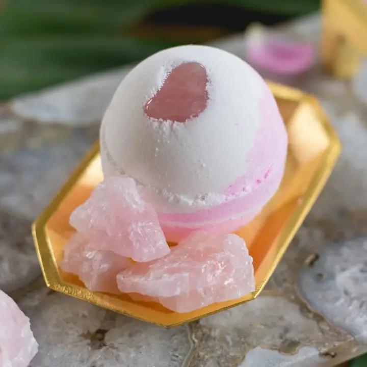 Whipped Up Wonderful Rose Quartz Bath Bomb