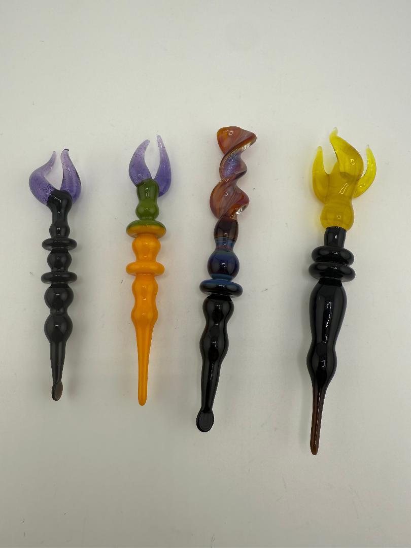 Paulson Pieces Glass Dab Tool 4 pieces American made glass Heady glass