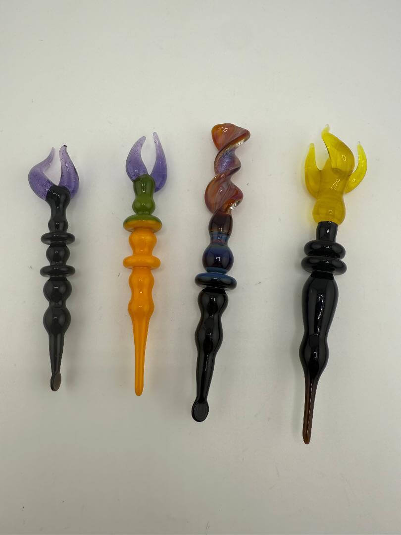 Paulson Pieces Glass Dab Tool 4 pieces American made glass Heady glass