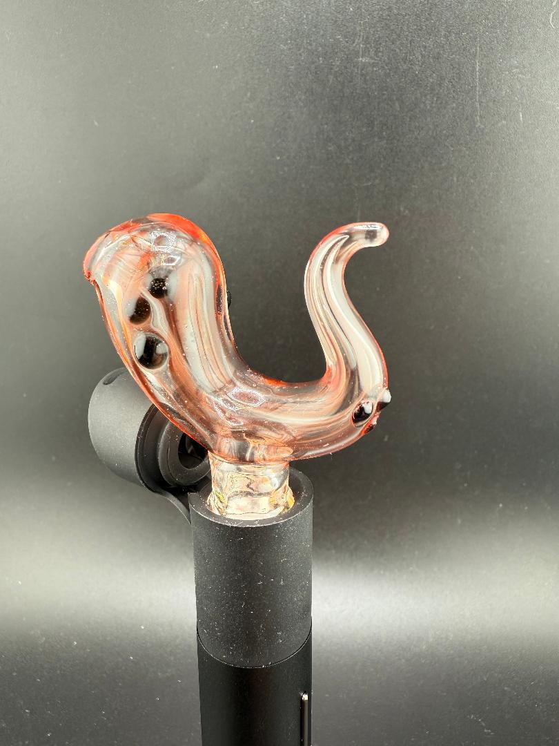 Paulson Pieces Puffco Pivot Glass Replacement Top W/ Auto Spinning Pearl Feature - Red Sherlock