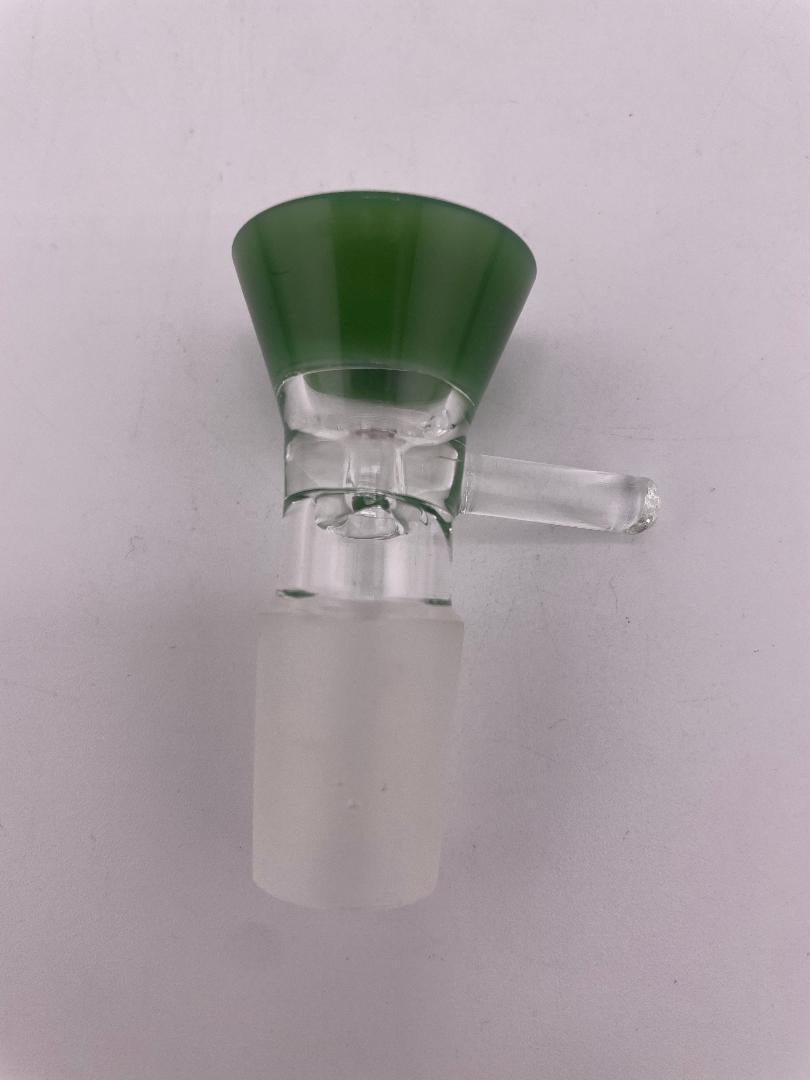 Import Glass 18mm Bowl / Slide - Colored Funnel w/ Handle