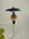 Pablos Glass Flower Slurper Top featuring a colorful glass design and intricate flower details for optimal dabbing.