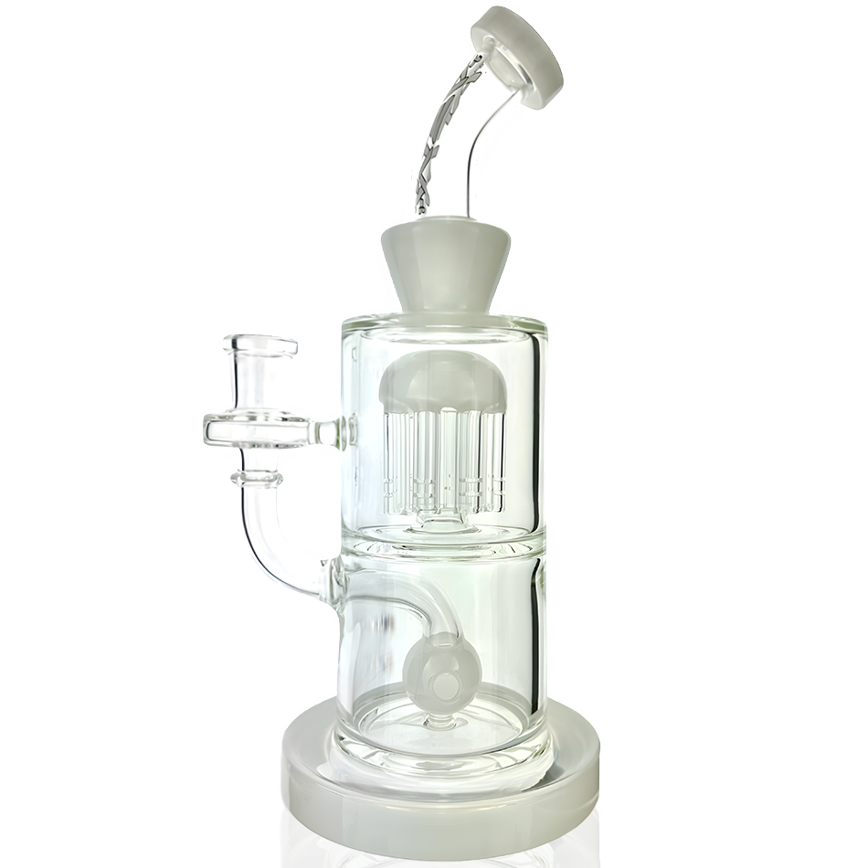 AFM Glass 10" Astor Double Perc Dab Rig M006 14mm 90°