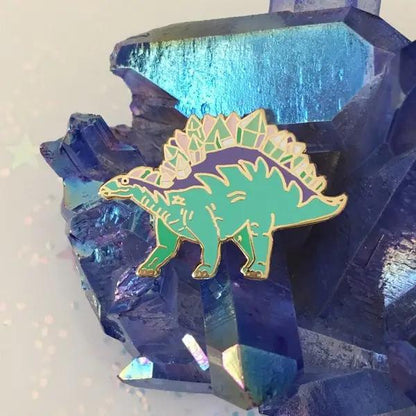 Wildflower Co. Crystal Stegosaurus Enamel Pin