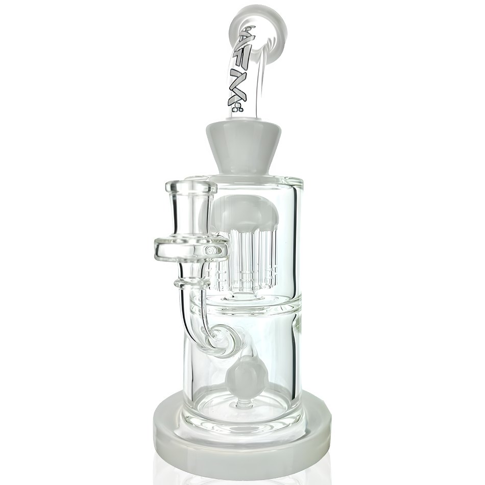 AFM Glass 10" Astor Double Perc Dab Rig M006 14mm 90°