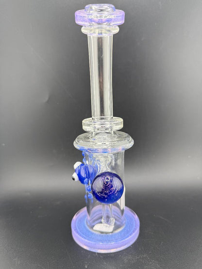 Crondo Glass Banger Hanger w/ Colored Lip Wrap & Animal Attachment 14mm 90°
