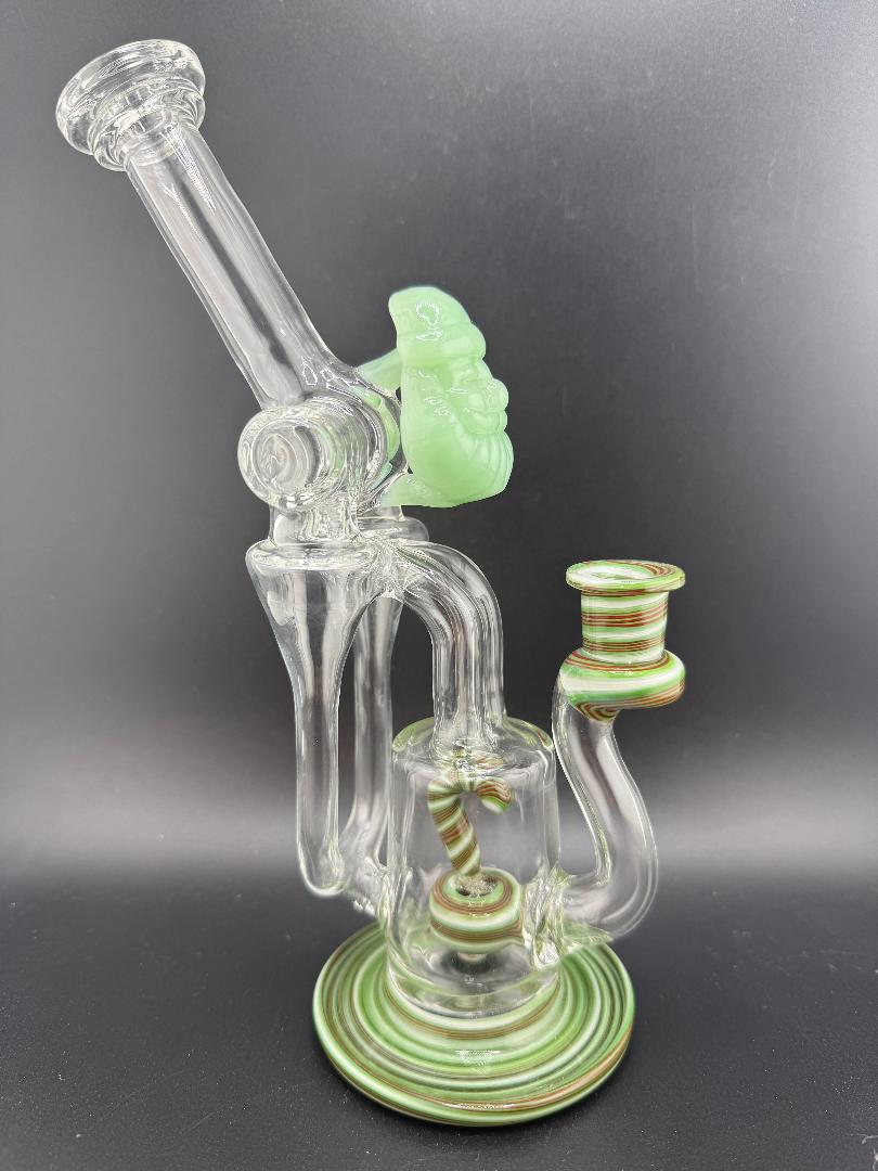 Domer Glass x Brandon Welk (Montage Glass) Christmas Themed  Double Drain Double Recycler 10mm *NFS