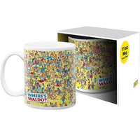 GSN 11oz Mug - Wheres Waldo? On The Beach design with colorful beach scene, perfect for coffee or tea.