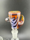 Highgrade Mike Heady Horned Bowl - 14mm with vibrant colors and unique flame-work design.