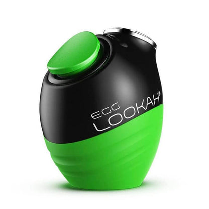 Lookah Egg 510 Battery in green and black, featuring a compact design and comfortable grip for vapers.