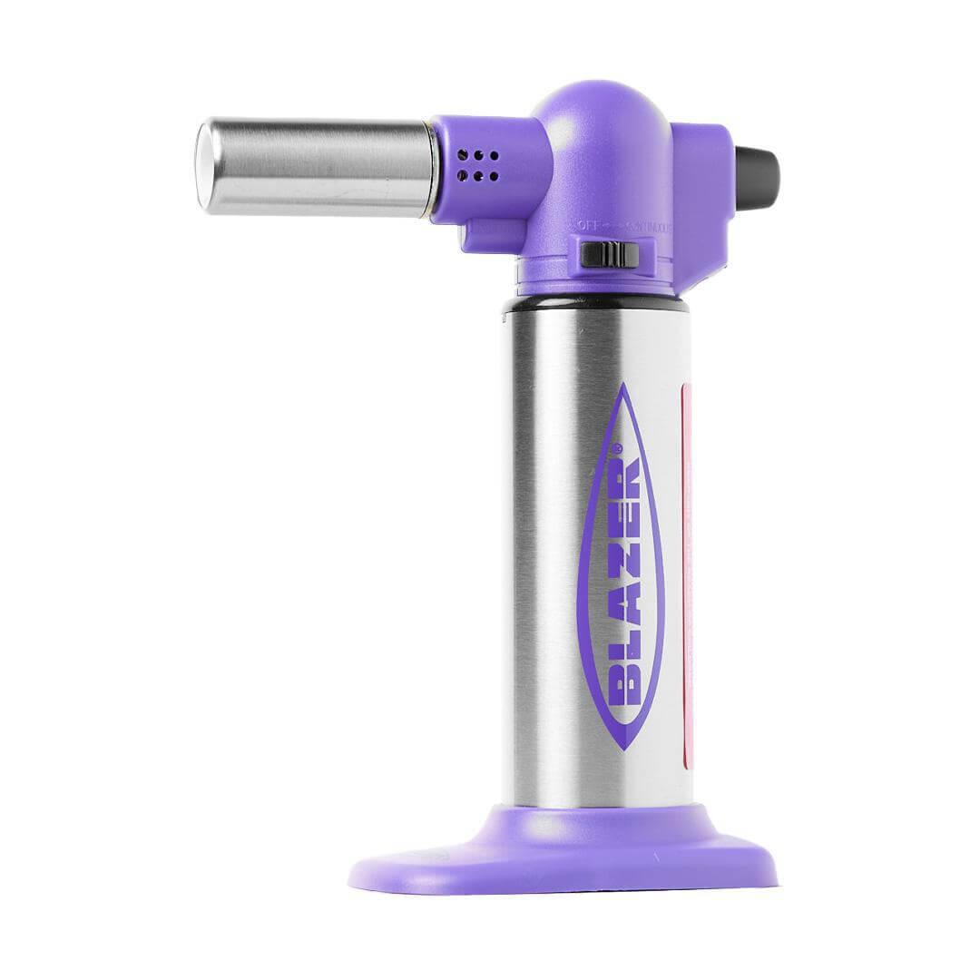 Blazer Big Buddy Butane Torch in purple, designed for precision in culinary and professional use.