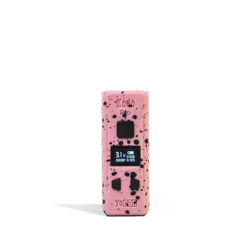 Yocan x Wulf Kodo Pro 510 battery in pink, showcasing OLED display and adjustable voltage features.