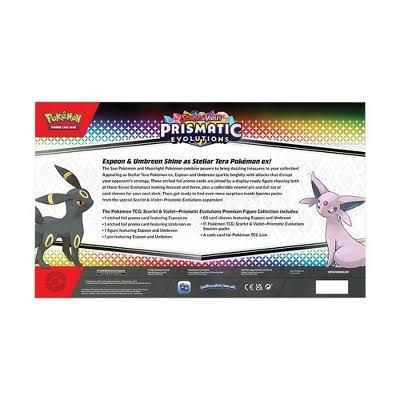 Pokémon TCG Prismatic Evolutions Premium Figure Collection - Espeon ex & Umbreon ex | 11 Booster Packs
