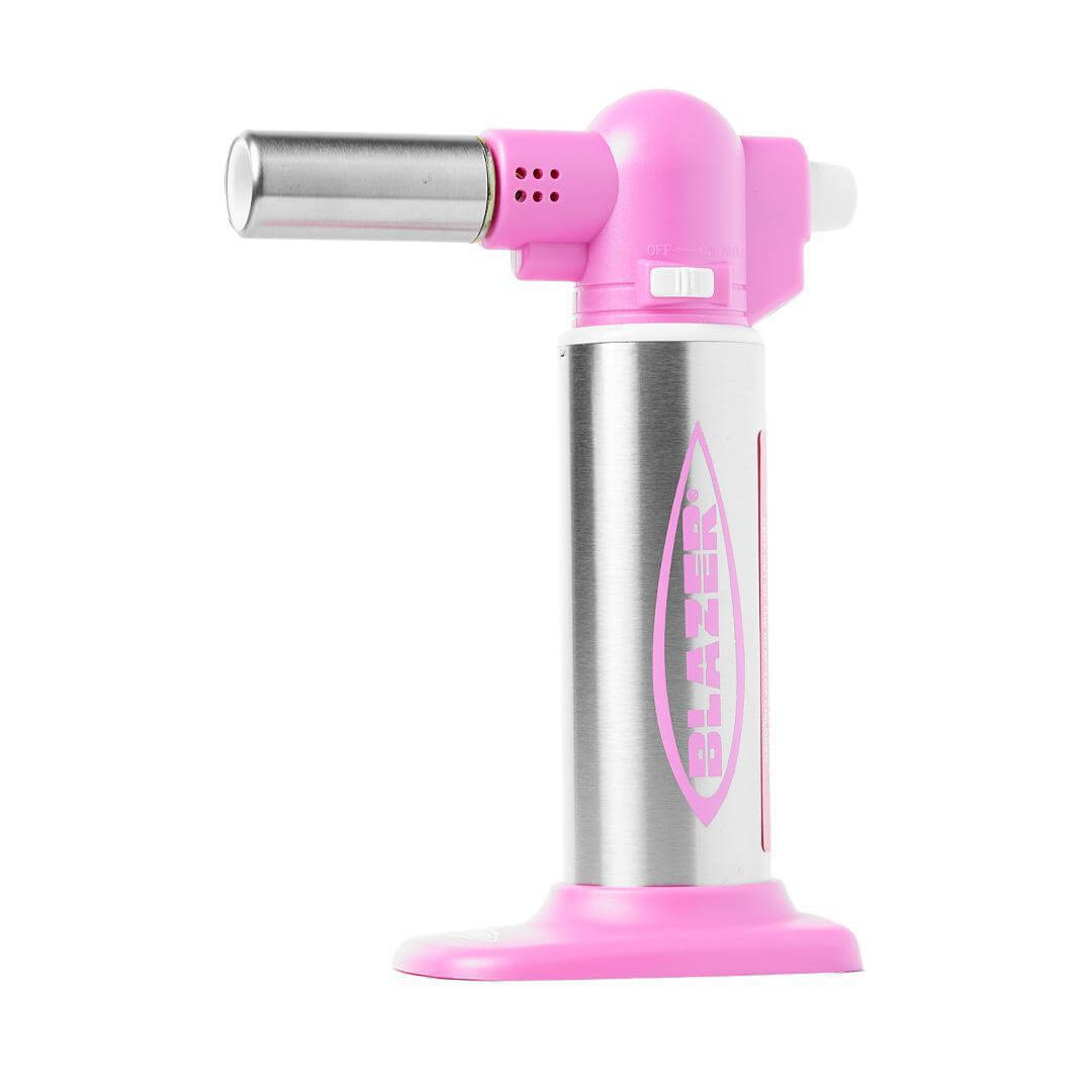 Blazer Big Buddy Butane Torch in pink, designed for precision and reliability in culinary and home tasks.