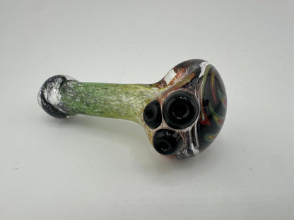 Mop Head Glass Dry Pipe - Frit Rasta Pipe