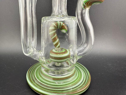 Domer Glass x Brandon Welk (Montage Glass) Christmas Themed  Double Drain Double Recycler 10mm *NFS