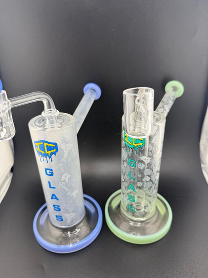 IC Glass 7" Rig Box Set – UV Reactive Bake-On Decal | 14mm 90° Joint | Eye-Catching Daily Driver