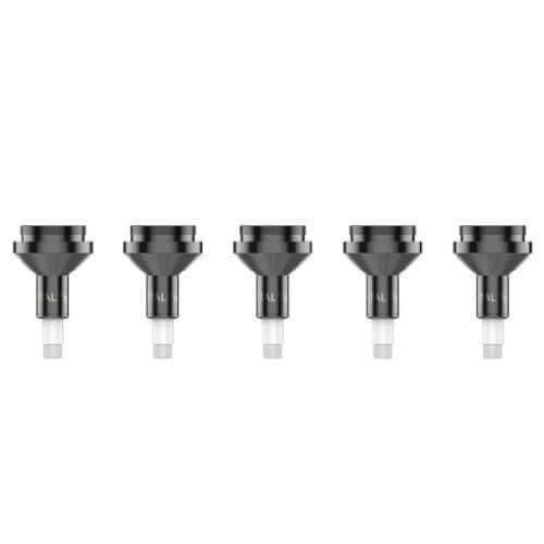 Yocan Falcon Replacement Tips, featuring five black quartz triple coils for optimal wax concentrate vaporization.