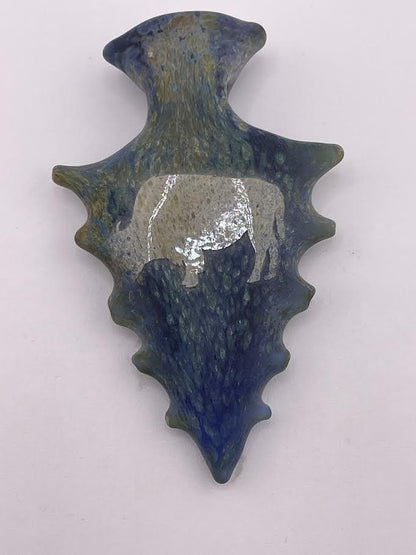 Brando Glass Pendant -  Arrow Head