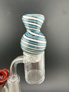 Import Glass Spinner Cap - Linework Swirl for 28mm Bangers