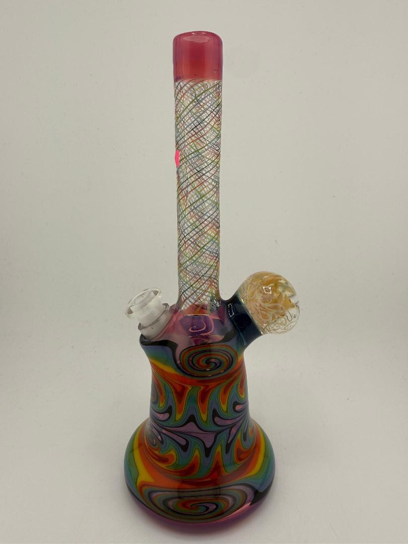 Highgrade Glass Heady Grommet Mini Tube 10mm 45° Rainbow