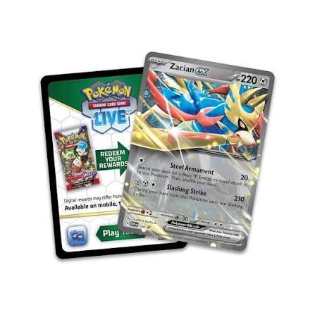 Pokémon TCG Slashing Legends Zacian ex Tin – 5 Booster Packs + Zacian ex Promo | Factory Sealed