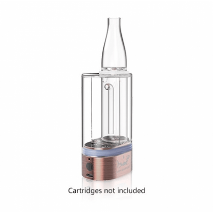 Hamilton Devices PS1 2-in-1 vape cartridge and concentrate bubbler with transparent design, cartridges not included.