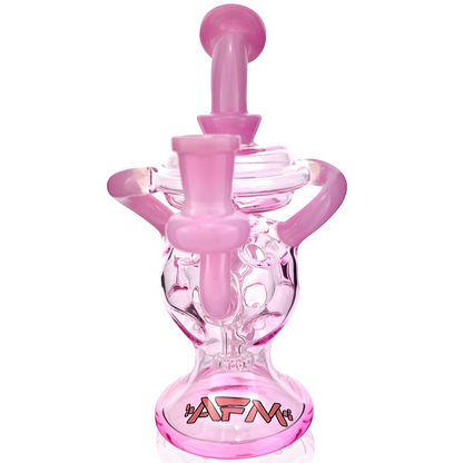 AFM Glass 7.5" Swiss Double Color Glass Recycler Dab Rig TX063 14mm 90°