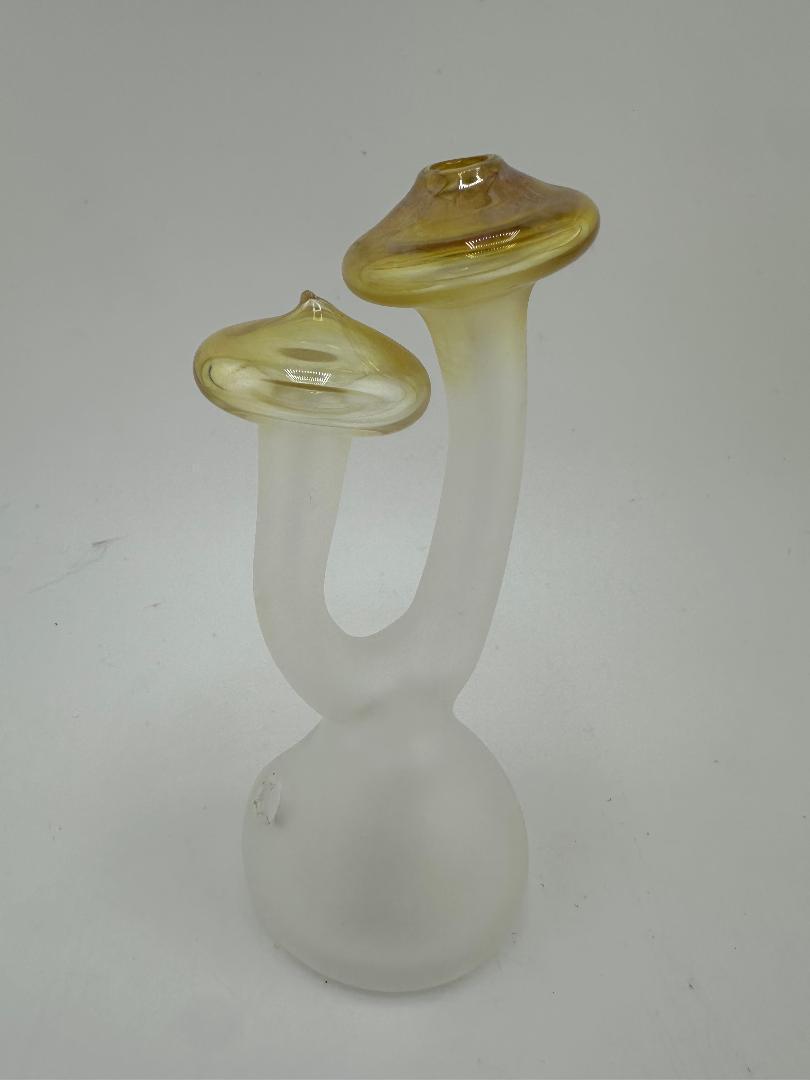 Filla John Glass Dry Pipe - Stand Up Double Mushroom