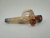 Brando Glass Dry Pipe-  Fumed w/ Color Accents & Horn Chillum