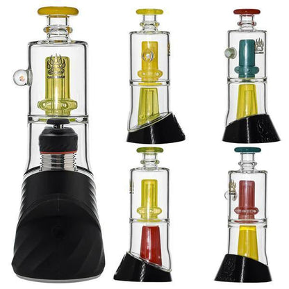 CaliBear Glass Puffco Peak / Puffco Peak Pro Glass Attachment  - Double Perc w/ Encased Opal