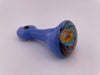 Highgrade Glass Dry Pipe  - Blue w/ Reversal Wig Wag Cap