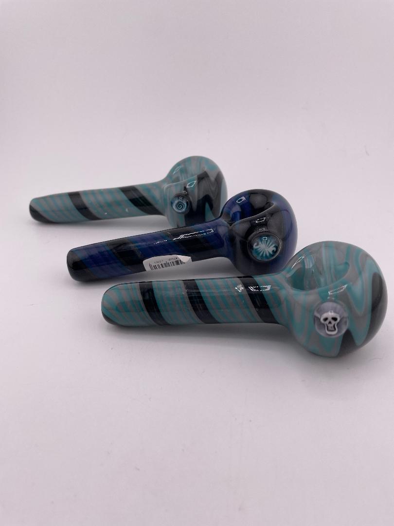 Filla John Glass Dry Pipe - Fully Worked Wig Wag w/ Milli Accent