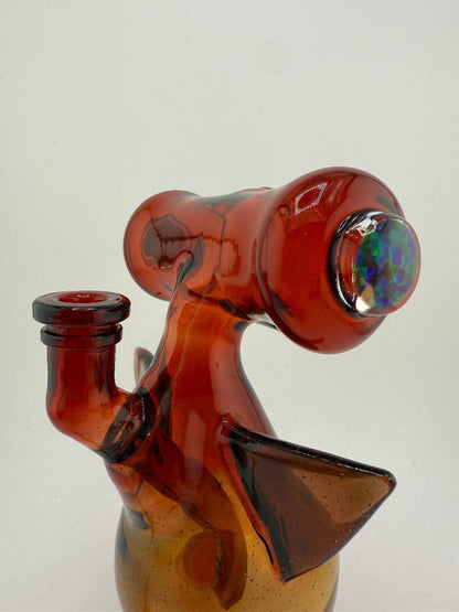 Phatt Mat Glass Red to Orange Fadded Phatt Head Shark 10mm 90°