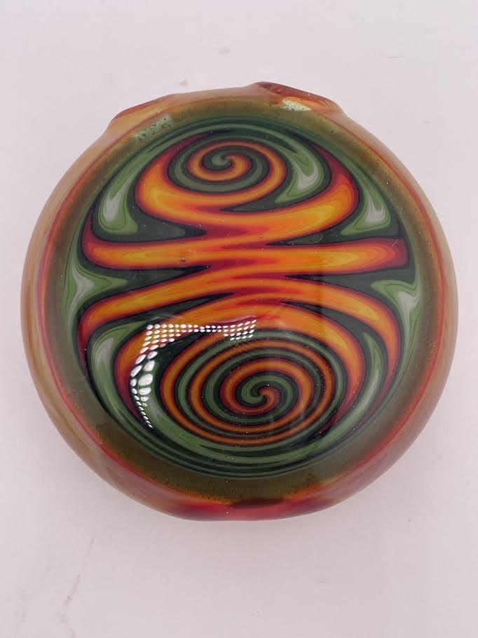 HighGrade Glass Pendant - Hollow Disc w/ Wig Wag