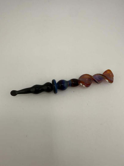 Paulson Pieces Glass Dab Tool 4 pieces American made glass Heady glass Red & Blue flame 1 piece