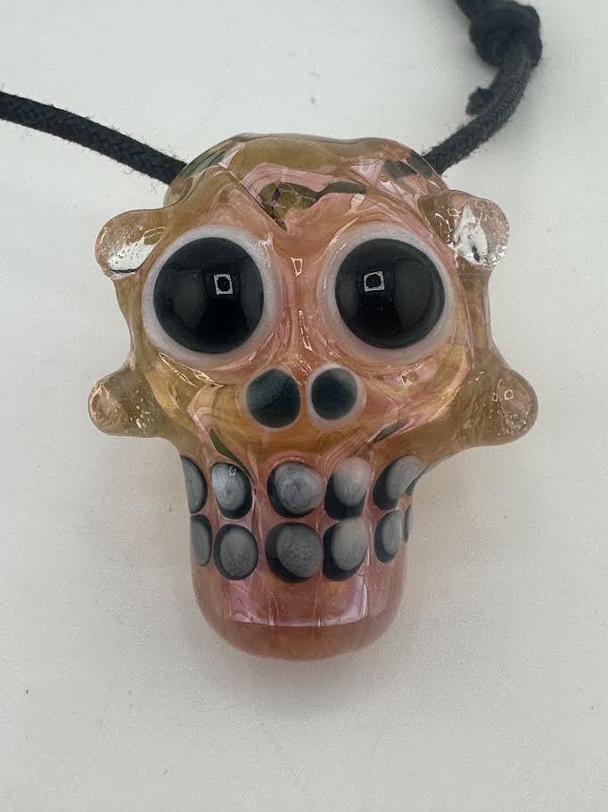 Crondo Glass Pendant - Dia de Losmuertos Skull