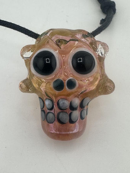 Crondo Glass Pendant - Dia de Losmuertos Skull