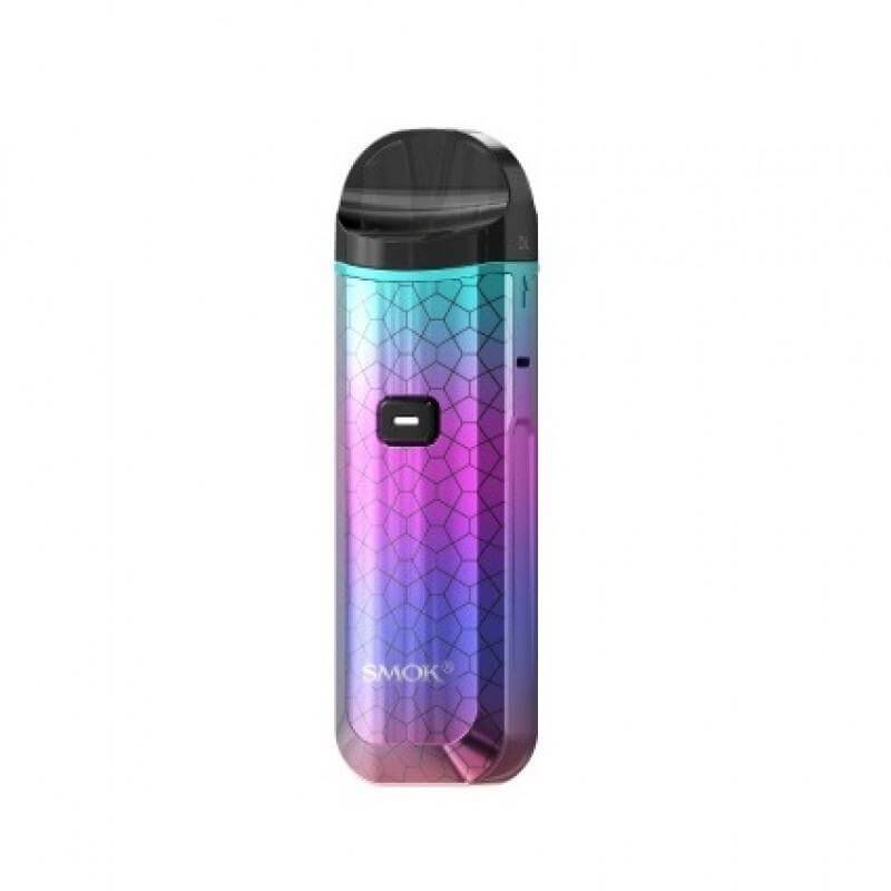 Smok Nord Pro Kit in a vibrant multicolored design with a sleek, lightweight build and button activation.