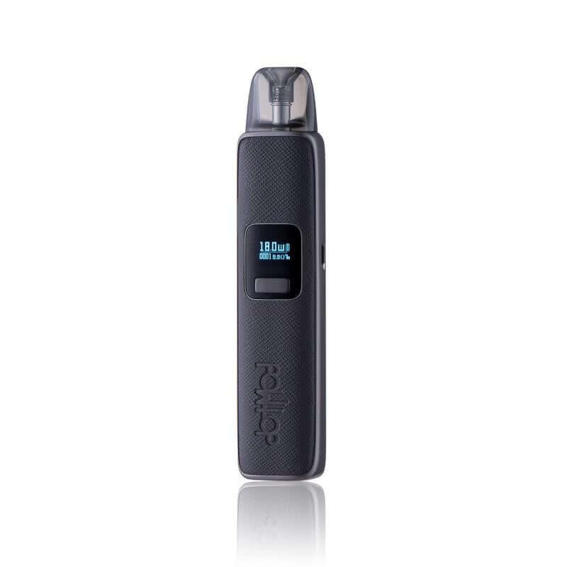 DotMod dotPod Pro Kit: sleek black vape device with digital display and compact design for on-the-go use.