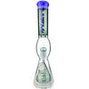 AFM Glass TX681 UFO 16" beaker with pyramid shower perc, featuring 8-arm perc for smooth smoking experience.