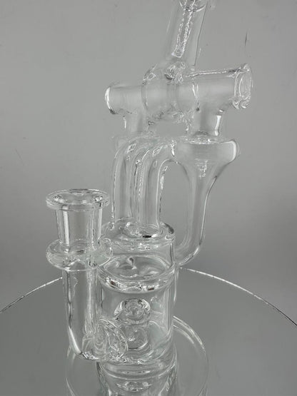 Domer Glass Double Recycler Double Stack - Clear