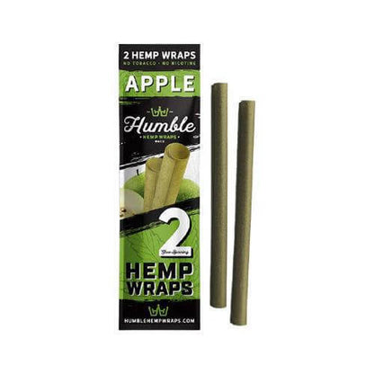 Humble Hemp Wraps 2pc in Apple flavor, crafted with 100% organic hemp for a natural smoking experience.