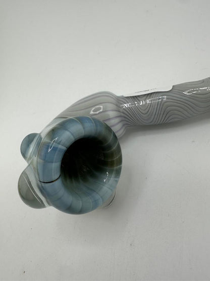 Phranq Glass Sherlock Pipe - Solid Color w/ Color Accents